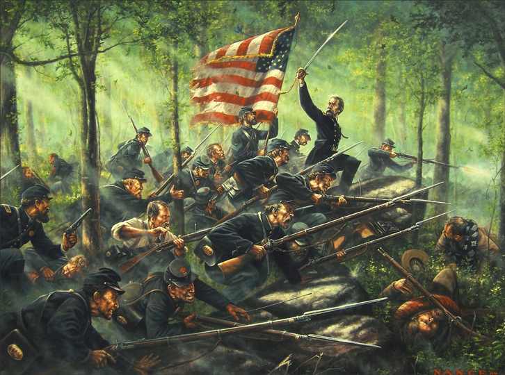 20th ME led by col Joshua Lawrence Chamberlain - battle of Gettysburg PA 2 july 1863 [02]